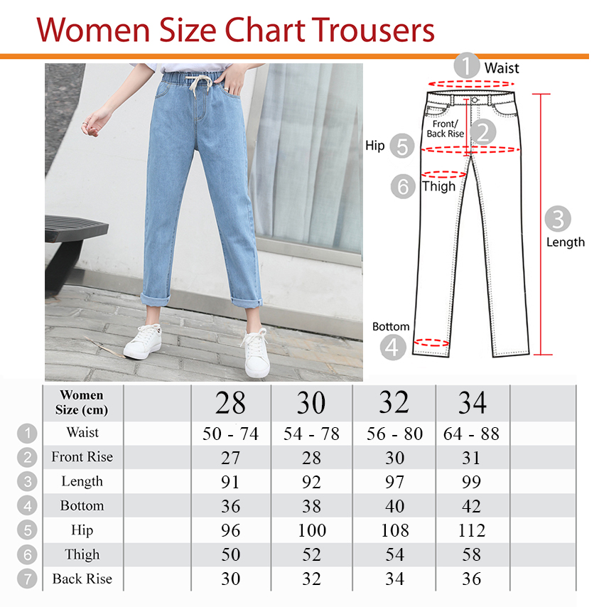 QA-887 Fashion Elastic Waist Denim Pant Light Blue