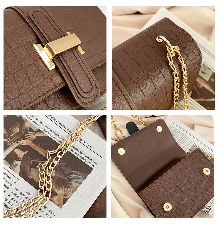 QA-897 Korean Fashion Chain Sling Bag Black