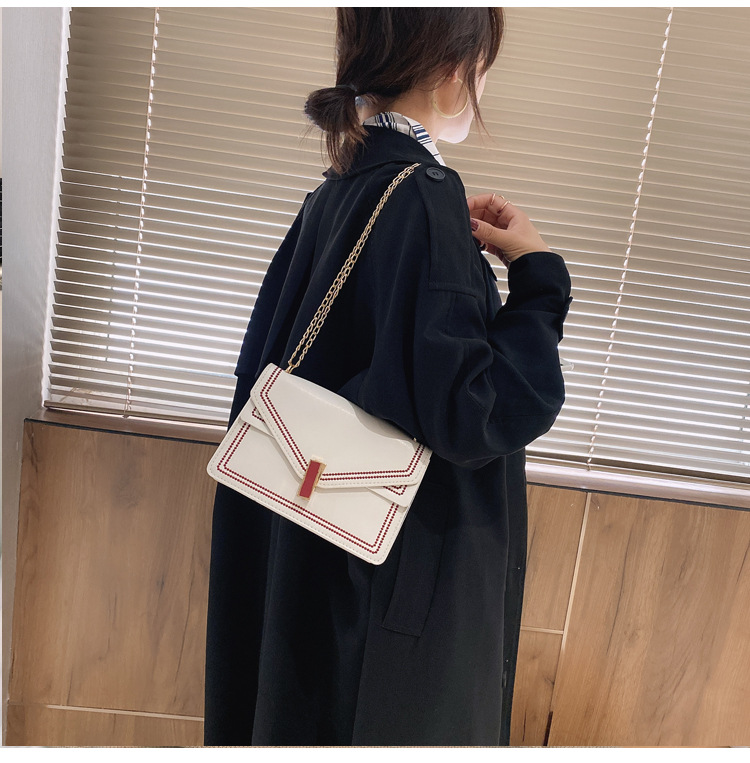 QA-896 Fashion Embroidered Sling Bag White