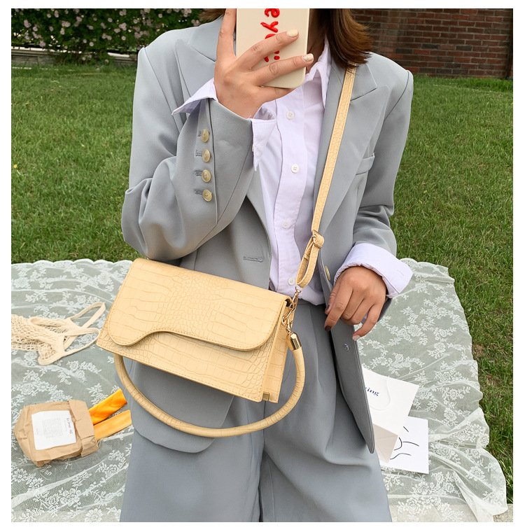 QA-898 Korean Fashion Baguette Sling Bag Yellow