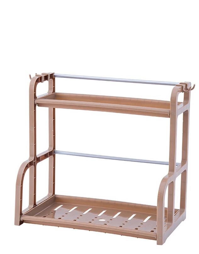 QA-901 Kitchen 2 Layer Seasoning Shelf Brown